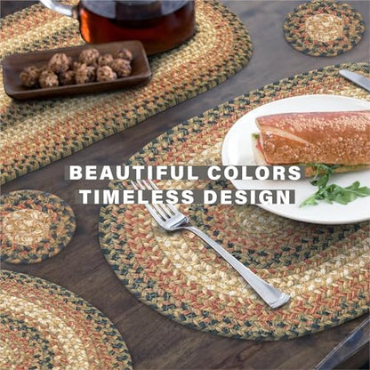 Homespice Russet Jute Braided Trivets Ideal as Hot Pads, Round 8" Set of 3