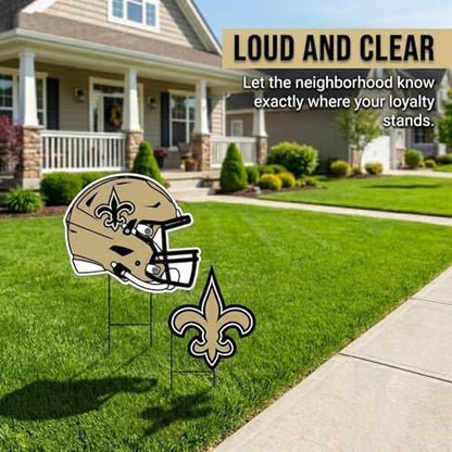 NFL Logo & Helmet 2 Pack Yard Sign Set