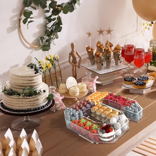 13.8" Acrylic Number Charcuterie Tray, Fillable Charcuterie Box (Number 6)