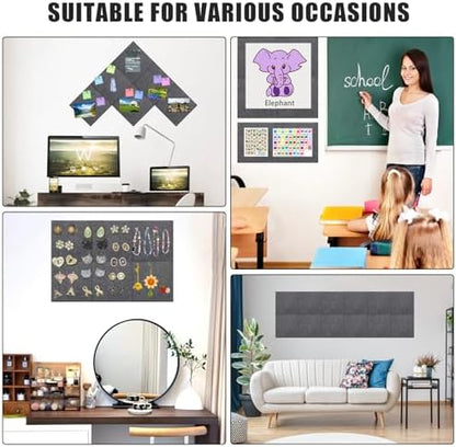48" x 36" Felt Bulletin Board & Cork Board Alternative, Dark Gray