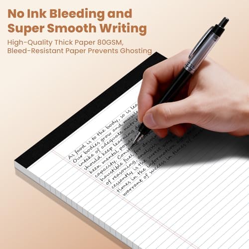 10pcs Legal Pads 8.5 x 11, Perforated White Notepad 8.5x11, 50Sheets/Pad