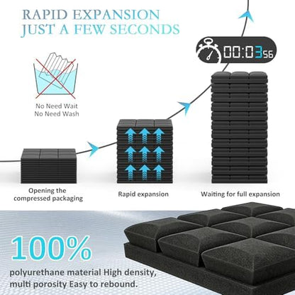JBER 24 Pack Acoustic Foam Panels, Mushroom Soundproofing Studio foam