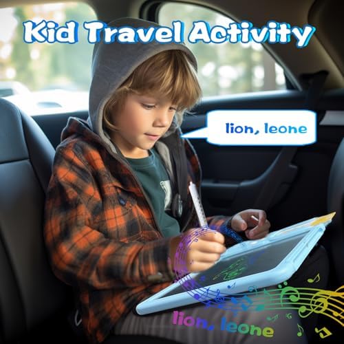 Talking Flash Cards with Writing Tablet - Italian English, Blue