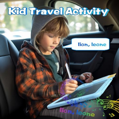 Talking Flash Cards with Writing Tablet - Italian English, Blue