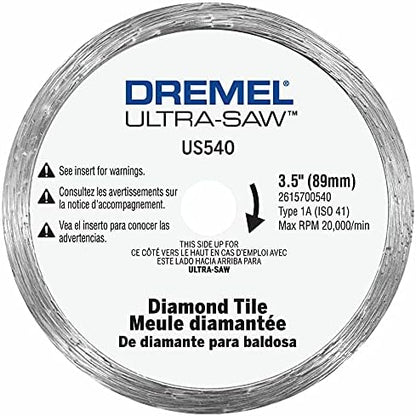 Dremel US540-01 Ultra-Saw 3.5-Inch Tile Diamond Blade, White
