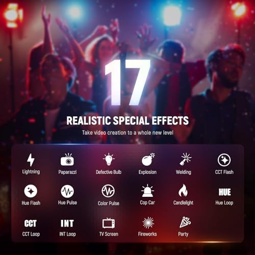 NEEWER CB100C 130w RGB LED Video Light, APP/2.4G Control 360° Full Color 2700K-6500K 27000lux/m COB Bowens Mount Silent Continuous Output Lighting TLCI/CRI97+ 17 Scenes for Video Recording Photography