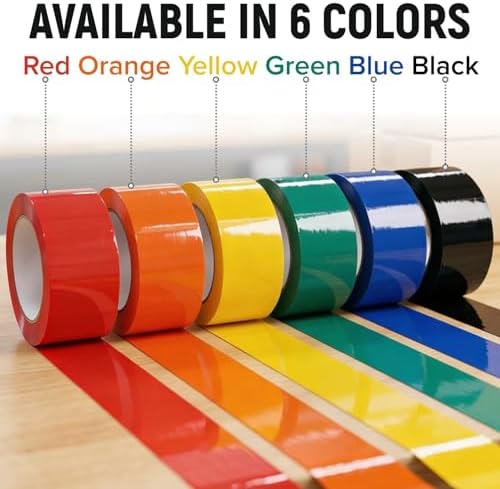 3" x 110 Yards Black Packing Tape, 4 Rolls - 2.0 Mil Carton Sealing Tape