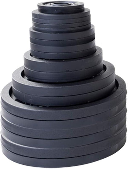 Body-Solid Cast Iron Olympic Weight Plate Set, Free Weights Dumbbell Plates with 2 Inch Standard Hole for All Olympic Barbell Types