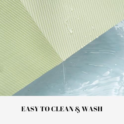 Placemats Set of 4 Vinyl/Plastic Woven Place Mats for Kitchen Table Indoor/Outdoor Washable Placemat Wipeable Dining Table Mats (Green Cube,4)