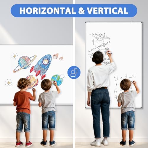 Double-Sided White Board Dry Erase Magnetic Whiteboard Wall 48x36 Large