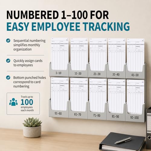 300 Time Cards, Compatible with Nile 4500PP/4500PP10 & Pyramid 3800/3800-10