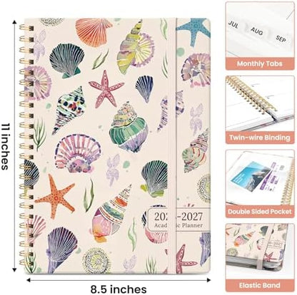 Planner 2026-2027, Monthly & Weekly Jul 2026-Jun 2027 Calendar Planner
