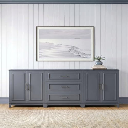 Martha Stewart Lily Pond 3-Piece Modular Cabinet Set, Slate Blue
