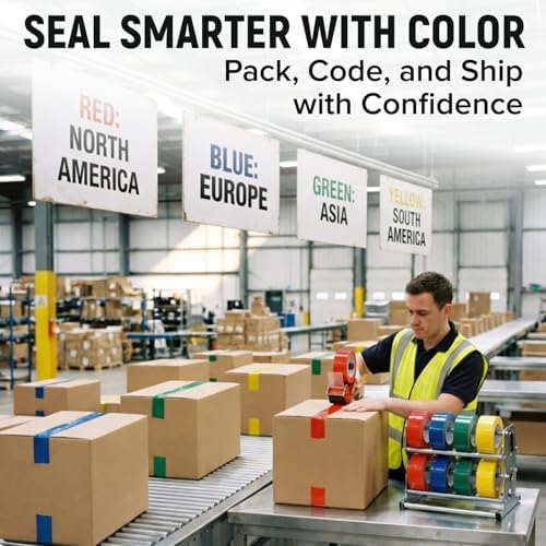 3" x 110 Yards Black Packing Tape, 4 Rolls - 2.0 Mil Carton Sealing Tape