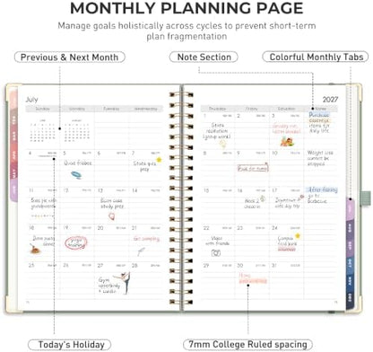 RETTACY 2027 Planner, Weekly and Monthly, Large Size (8.5" x 11")