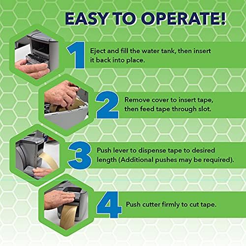 IPG Curby Mini Taper, Water Activated Tape Dispenser, CBMT Grey
