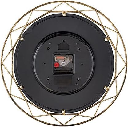 Bulova Clocks C4834 Luxfer Prism 14 Inch Frank Lloyd Wright Inspired Wall Clock