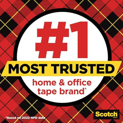 Scotch Transparent Tape, 2 Rolls, 1/2 x 2592 Inches, Boxed