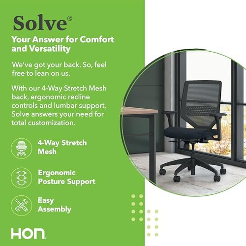 HON Solve Ergonomic Office Chair, Lumbar Support, Desk Chair, Bark