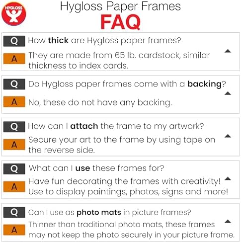 Hygloss 48 Pack Paper Picture Frames, Colorful cardstock Photo Frame 11x14-Inch, Papers Frames to Decorate for Wedding Birthday DIY Classroom Crafts and Decorations