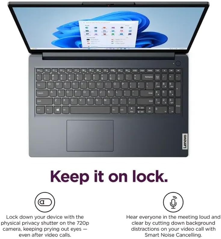 Lenovo IdeaPad 15.6" FHD Touchscreen i5 Laptop, Intel 10-Core i5-1335U(Beat Ryzen 7 7730U) 16GB RAM 256GB SSD, Intel Iris Xe Graphics, Privacy Camera, Wi-Fi 6, Win11, for Business and Student-Home