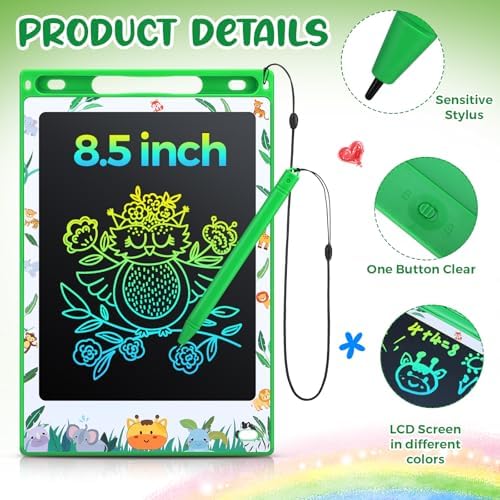 Zhehao 20 Pack 8.5 Inch LCD Writing Tablet Drawing Board,Green,Stylish