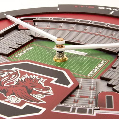 YouTheFan NCAA South Carolina Gamecocks StadiumView 3D Wall Clock