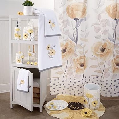 Avanti Linens - Soap Dish, 100% Hand-Painted Resin Bathroom Accessories, Floral Home Decor (Marielle)