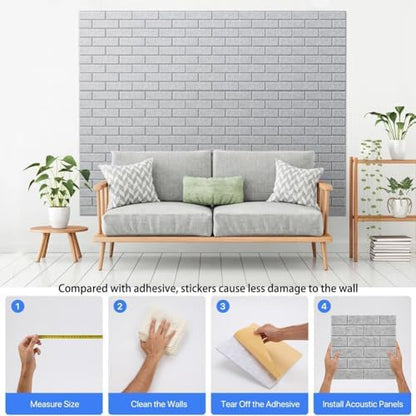 Large Self-Adhesive Cork Board,Set of 12 Soundproof Wall Tiles,Felt Wall Cushion for Home,Studio,Recording Room,Office,Acoustic Treatment (Grey)