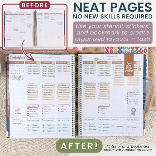 bloom daily planners 2027 Hardcover Goal & Vision Planner (January - December 2027) - Monthly & Weekly Calendar Year Agenda Organizer - 7.5" x 9" - Checkered, Café