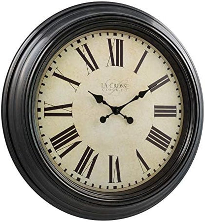 La Crosse Clock 404-2658 23-Inch Maxwell Quartz Wall Clock