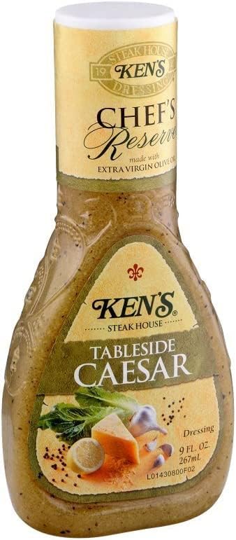 Ken's Steak House Chef's Reserve Tableside Caesar Dressing 9 Ounce (Pack of 4)