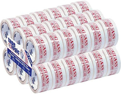 Tape Logic 2"x55yd 2.2 Mil Glass Handle with Care Tape, 36-Pack