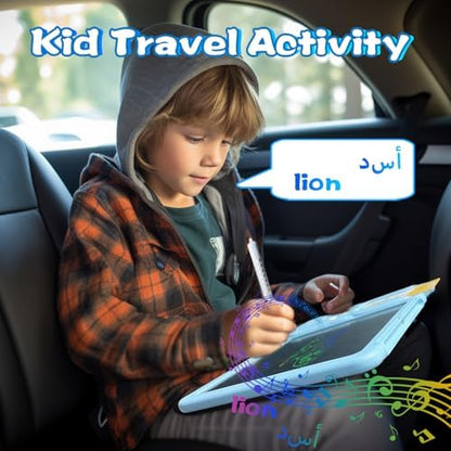 Writing Drawing Tablet with Talking Flash Cards - Arabic Blue