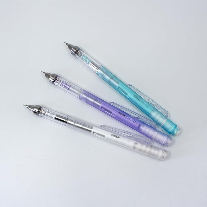 Tombow Mechanical Pencil MONO Graph 0.3 mm Transparent HB with Shake Mechanism Fine Lead Pencil Refillable Eraser Ideal for Fine Lines [SH-MG20-R3]
