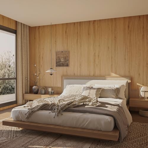 354"x48" Extra Wide Light Wood Contact Paper Peel and Stick Oak Wallpaper