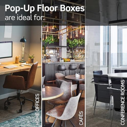 Leviton Pop-Up Floor Box with 20 Amp, Tamper-Resistant Outlet, PFTR2-BZ, Bronze