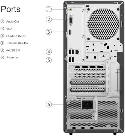 Lenovo IdeaCentre Tower Desktop Computer • 20-core Intel Ultra 7 265K Processor • 64GB DDR5 • 2TB SSD • Office 365 for The Web • HDMI + VGA, Wi-Fi 6E • Wired Keyboard & Mouse • Windows 11