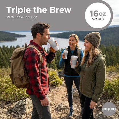 Copco Acadia Travel Mug, 16 Oz - Damask, Set of 3