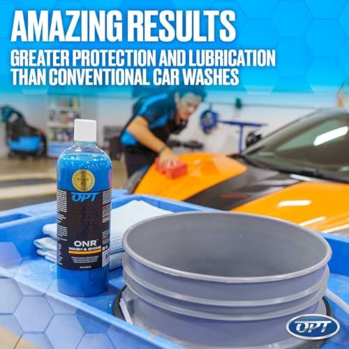 Optimum No Rinse Wash and Shine Version 6 - ONR Rinseless Car Wash Soap for Auto Detailing, Use On Paint, Ceramic Coatings, Glass, Interior (8 Oz)