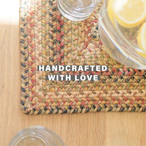 Homespice Kingston Jute Braided Placemats, Rect 13x19 Set of 4