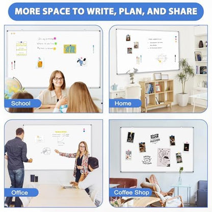Double-Sided White Board Dry Erase Magnetic Whiteboard Wall 48x36 Large