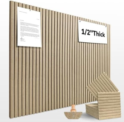 48" x 36" Large Felt Bulletin Board 1/2" Thick, Tan