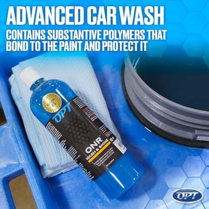 Optimum No Rinse Wash and Shine Version 6 - ONR Rinseless Car Wash Soap for Auto Detailing, Use On Paint, Ceramic Coatings, Glass, Interior (32 Oz)