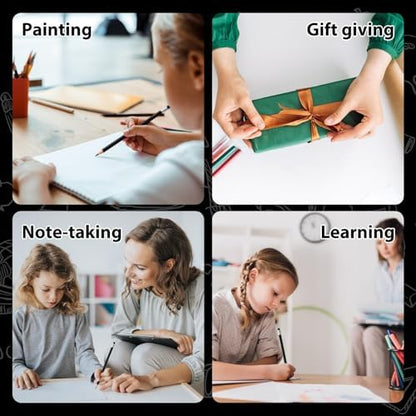 48 PCS Black Pencils Bulk with Eraser, Pre-Sharpened HB Pencils for Writing & Drawing, School Supplies for Kids Homework, Tests, Art Crafts & Teacher Grading (Black)