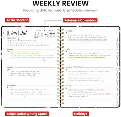 ZOTIA Planner 2026-2027 Weekly & Monthly Calendar Planner Jul 2026-Jun 2027