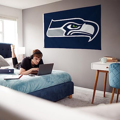NFL Rico Industries Standard 3' x 5' Banner Flag Single Sided - Indoor or Outdoor - Home Décor