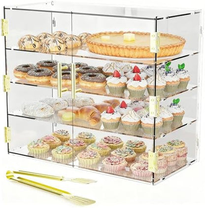 4 Tiers Countertop Bakery Display Case