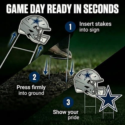 NFL Logo & Helmet 2 Pack Yard Sign Set