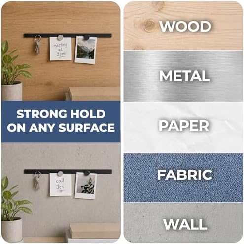 Kraftex Magnetic Tape: 3.5ft x 1/2" Magnetic Strips with Adhesive Backing. Sticky, Flat Magnets for Crafts, Magnet Labels & Stickers. Magnets with Adhesive Backing Great for Home, School and Office